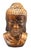 Terra-Cotta Pottery Painted Decorative Buddha Head Bust 13'' High For Sale - Image 9 of 9