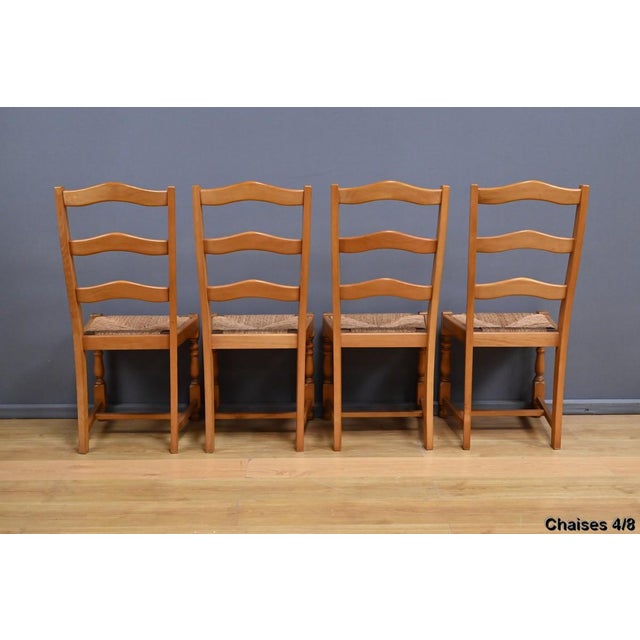 Beech Chairs, 1980s, Set of 8 For Sale - Image 14 of 18