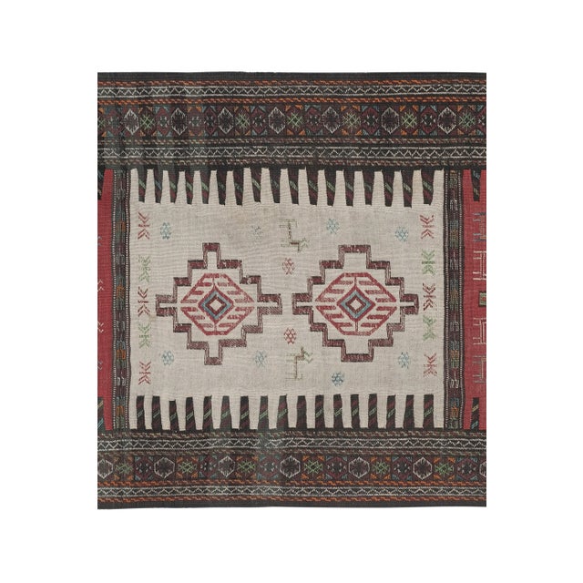 1960s Vintage Animal Turkish Soumac Kilim Rug 3'6'' X 6'1'' For Sale - Image 4 of 13