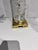 Victorian Vintage Dresden Victorian Cut Crystal Glass Flower Brass Table Lamps For Sale - Image 3 of 12