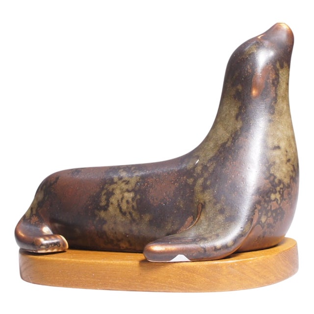 Seal in Stoneware by Gunnar Nylund, 1930s For Sale