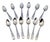 Silver Teaspoons with Fluted Handles, Set of 12 For Sale