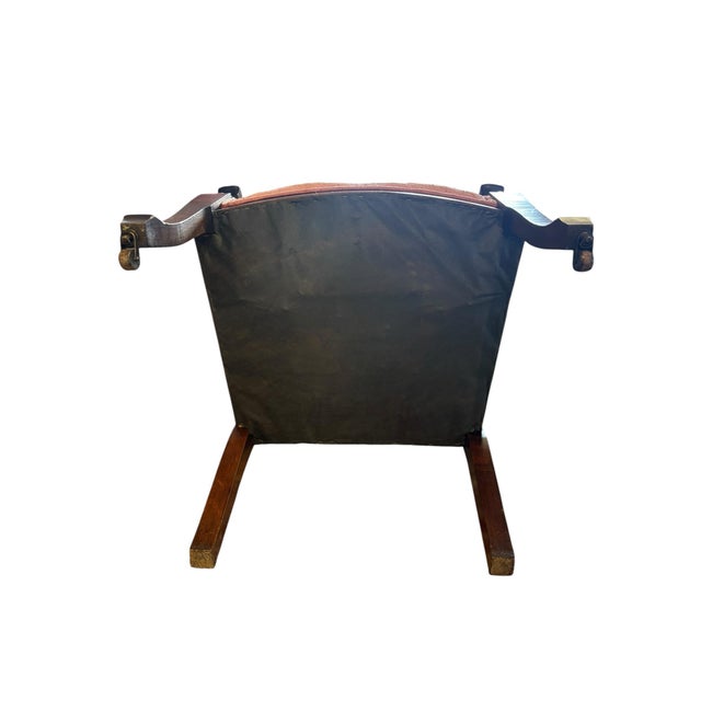 Antique Empire Style Walnut Armchairs With Pink Tufted Upholstery, a Pair For Sale - Image 12 of 12