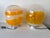 Pair of Murano Glass Orange White Smoke Saturn Lamps. Italy, 1970s For Sale - Image 9 of 13