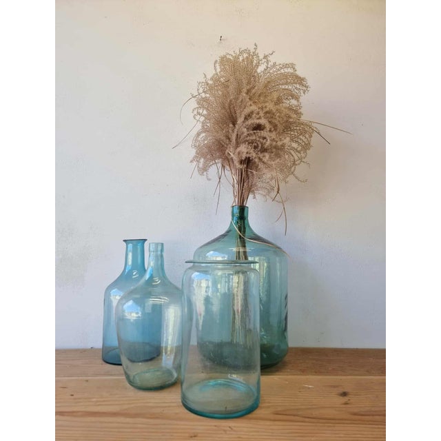 Vintage Glass Bottles and Vases, 1940s, Set of 4 For Sale - Image 11 of 15