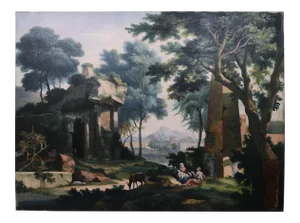 Oil on Canvas, Copy of Jan Van Huysum's Rest on the Flight Into Egypt
