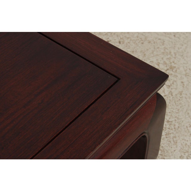 Brown Vintage Chinese Rosewood Coffee Cocktail Table For Sale - Image 8 of 15