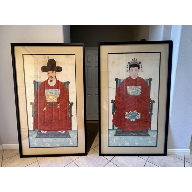 Pair Large Korean Ancestral Portraits 18th/19 Century Joseon Dynasty For Sale - Image 18 of 18