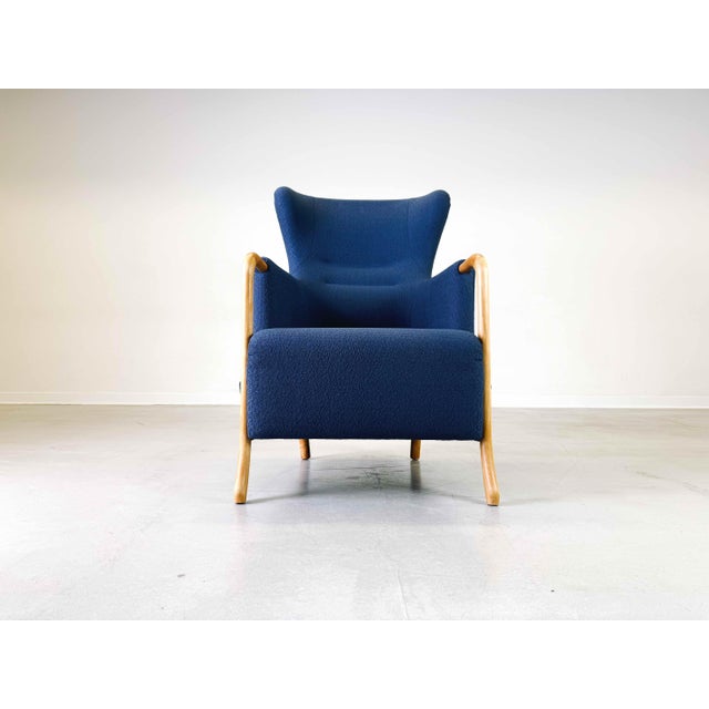 Wood Set of Vintage Armchair & Ottoman from Claudia Stouby Møbelfabrik, 1970 For Sale - Image 7 of 13