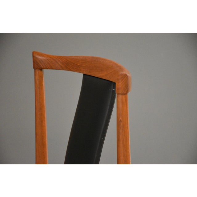 Danish Modern Teak Black Dining Chairs by Henning Sorensen - Set of 6 For Sale In Boston - Image 6 of 10