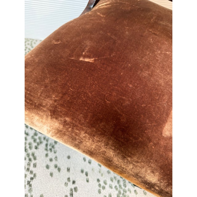Brown Victorian Eastlake Velvet Chair For Sale - Image 8 of 12