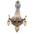 1970s French Louis XVI Gold Bronze Deer Head Chandelier 10Lt For Sale