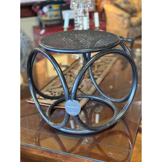 Vintage Thonet Style Bentwood, Cane Top Stool or Ottoman For Sale In Saint Louis - Image 6 of 6