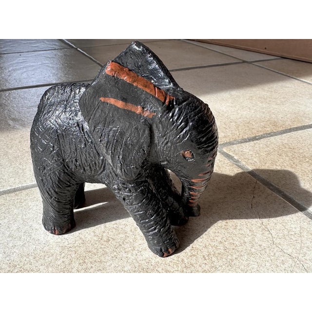 Antique Elephant Figurine in Clay, Germany, 1920s For Sale - Image 11 of 17