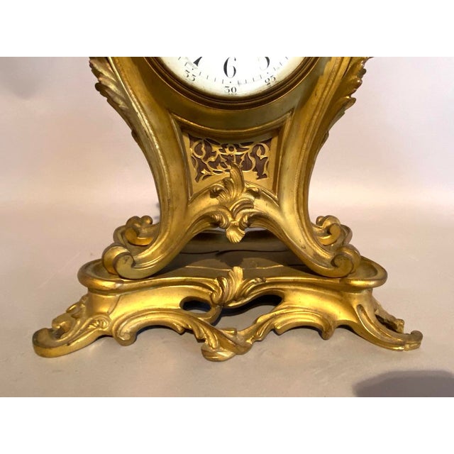 19thC French S. Marti Louis XV Ormolu Bronze Clock – 1 Pc For Sale - Image 13 of 18