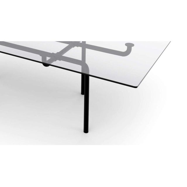 Edison Dining Table by Vico Magistretti for Cassina in Glass & Steel For Sale - Image 10 of 14