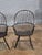 Late 20th Century Late 20th Century Pair of d.r. Dimes Sack Back Windsor Arm Chairs Bench Made Black Crackle Finish For Sale - Image 5 of 8