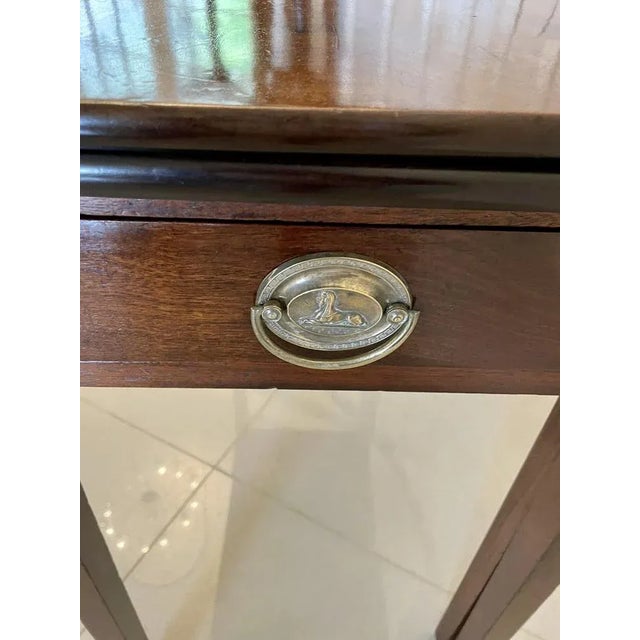 Wood Antique George III Quality Mahogany Inlaid Tea Table For Sale - Image 7 of 12