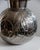 Vintage Nickel-Plated Brass Vase with Hand-Hammered Fruit and Leaf Relief, Italy, 1960s For Sale - Image 3 of 15
