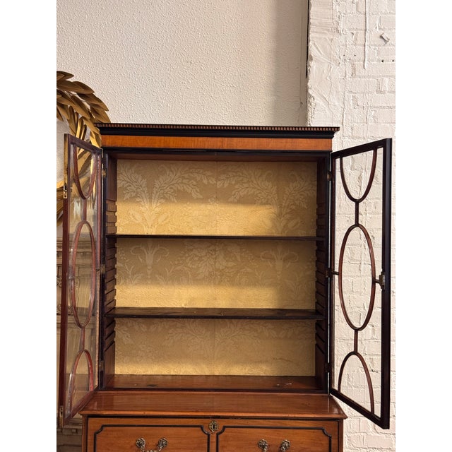 Antique English Armoire Secretary Cabinet For Sale - Image 12 of 12