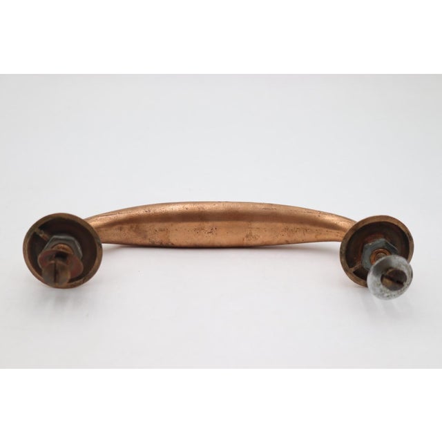 Vintage 7.5 In. Warm Brass Door Pull Handle For Sale - Image 4 of 4