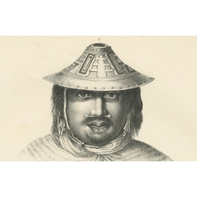 Gold Karl Joseph Brodtmann, Portraits of Inhabitants of Northwest America, 1836, Lithograph For Sale - Image 8 of 10