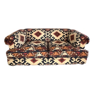 Vintage Southwestern Design Kilim Style Sofa George Smith Ralph Lauren Style For Sale