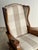 Traditional Studio Craft Oak Wingback Rocking Chair With Carved Rail, C. 1970s For Sale - Image 3 of 18