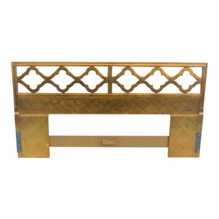 Hollywood Regency Gold King Size Headboard For Sale