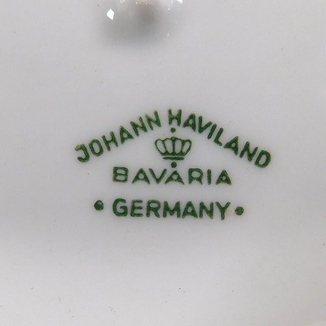 1970s Johann Haviland Blue Garland Gravy Boat-Bavaria Backstamp For Sale - Image 4 of 6