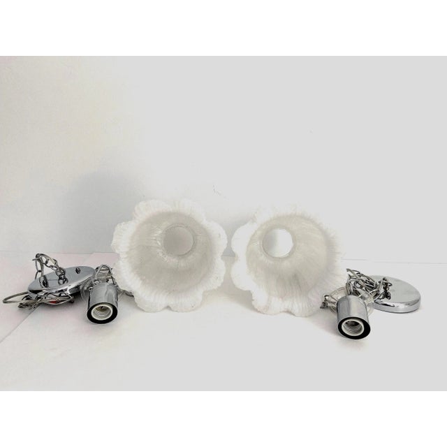 1960s Lucite Tulip Pendant Lights - a Pair For Sale - Image 17 of 17