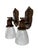Brass 1920’s Wall Sconces With Laurel Leaves and Etched Glass Shades For Sale - Image 8 of 8