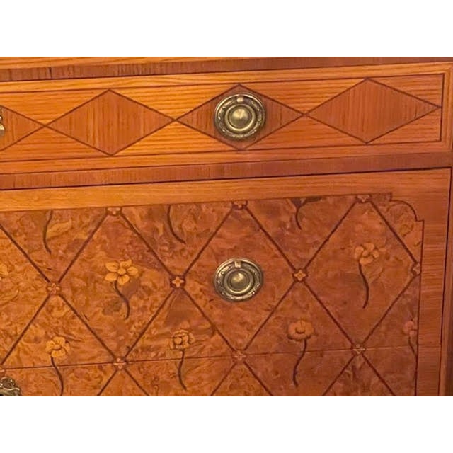 19th C. German Neoclassical Walnut Commode For Sale - Image 4 of 8