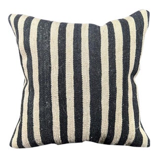 Turkish Hemp Pillow Cushion Natural Beige Black Pillow Cushion Cover 20x20 For Sale
