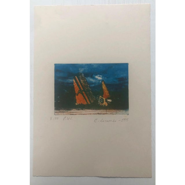 Etching and aquatint - edition ii/xiii lorenzo corrado (arnesano "lecce" 1926 – novoli 2018) italian painter. Corrado...