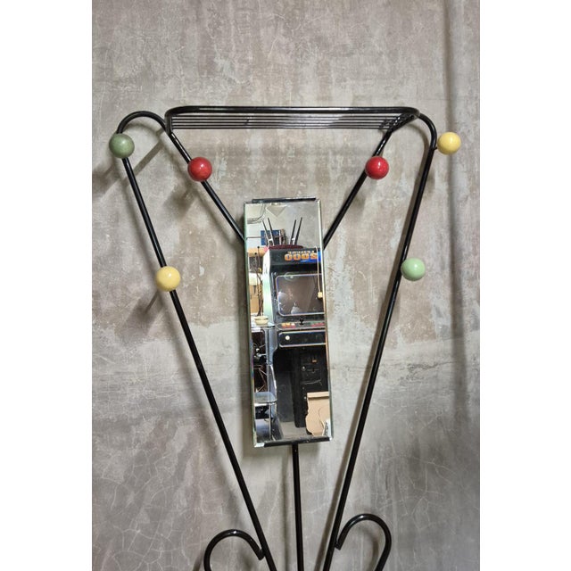 1970s Vintage Coat Rack in Black Metal by Roger Feraud, 1970s For Sale - Image 5 of 8