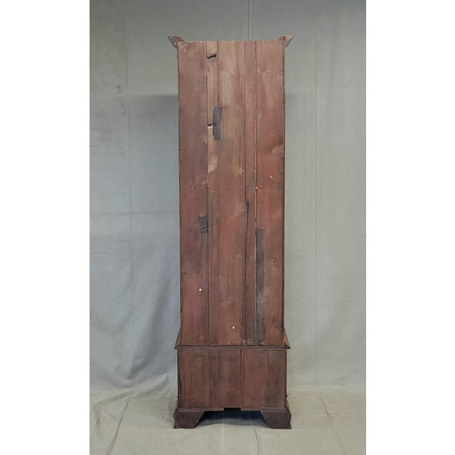 Antique English Mahogany Single Door Curio Display Cabinet For Sale - Image 15 of 16