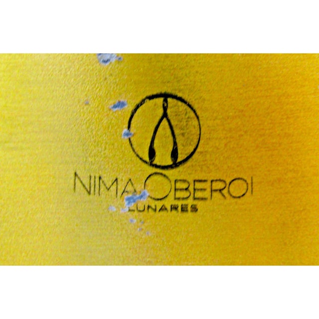 1990s Nima Oberoi Lunares Cosmos Long Tray Enamel and Gold Plated For Sale - Image 11 of 11