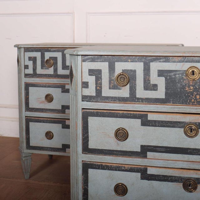 Swedish Painted Commodes, Set of 2 For Sale - Image 3 of 13