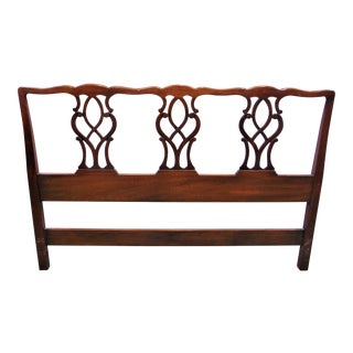 Chippendale Kindel Mahogany Queen Size Headboard For Sale