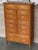 Campaign Tall Vintage Tall Teak Wood Campaign Highboy Chest in Style of Bernhardt For Sale - Image 3 of 13