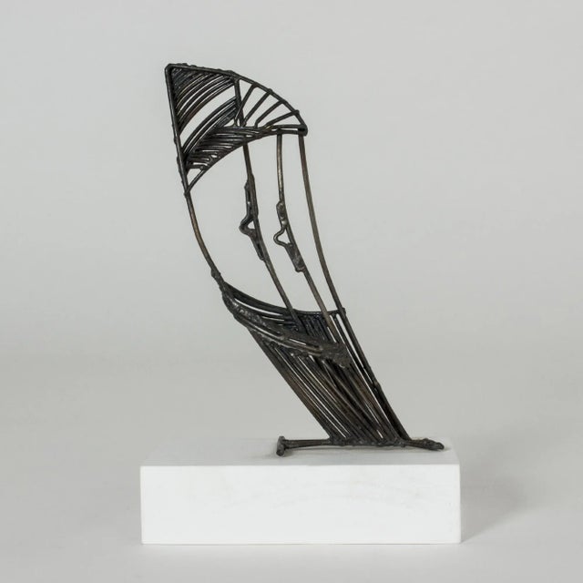 Sculpture called “Kadrilj” by Fred Leyman, in a beautiful shape created with metal strands. The sculpture is one of four...