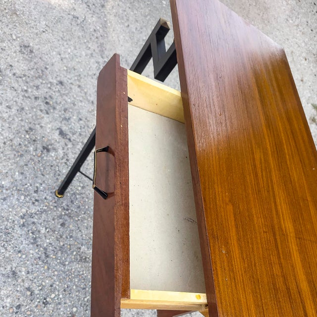 Iron Console Table with Brass Details, 1960s For Sale - Image 11 of 18