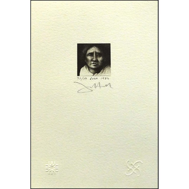 Frank Howell "Rosa" 1986 Hand Signed Lithograph on Paper For Sale