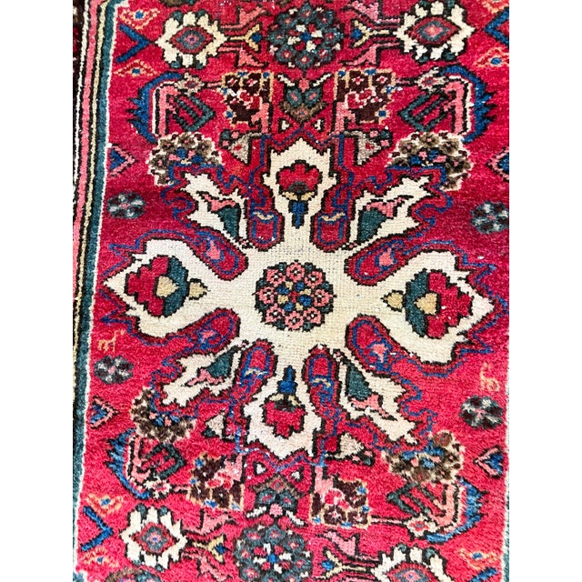 Textile Antique Hamadan Rug, 2'4" X 4' #17602 as Is For Sale - Image 7 of 9
