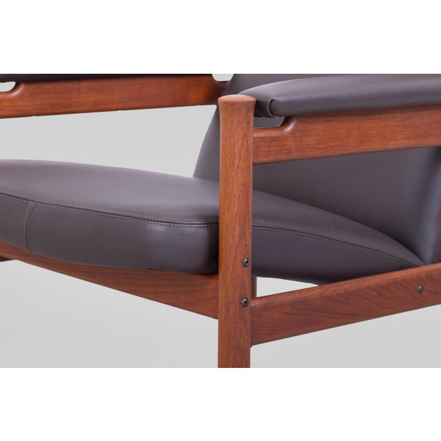 Brown Model 4365 Lounge Chair by Søren Hansen for Fritz Hansen, 1960 For Sale - Image 8 of 9