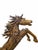 Wood Vintage Rustic Life-Size Teak Root and Driftwood Rearing Horse Sculpture For Sale - Image 7 of 12