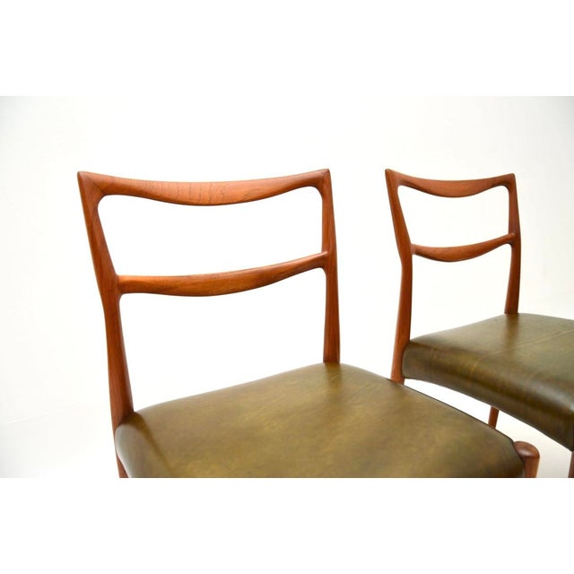 Danish Teak and Leather Chairs by Henry Klein for Bramin, 1960s, Set of 2 For Sale - Image 6 of 11