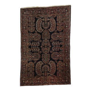 Antique Persian Sarouk Rug - 04'04 X 06'09 For Sale