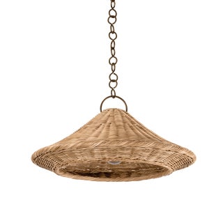 Hudson Valley Lighting Baychester 22 in. 1 Light Pendant in Bronze Leaf Finish For Sale